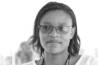 black and white photograph of Natasha Msonza